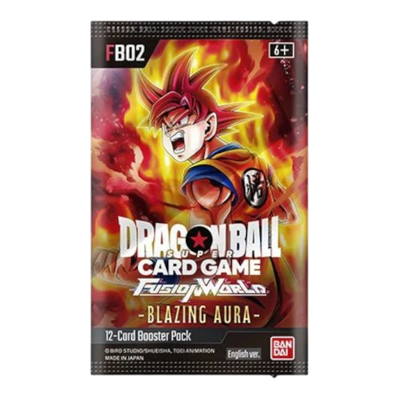 fusion world blazing aura booster box Dragon Ball -BLAZING AURA- FB02 Japanese TCG Corner per booster pack you have a chance of getting 1 rare card Dragon Ball Super Trading Card