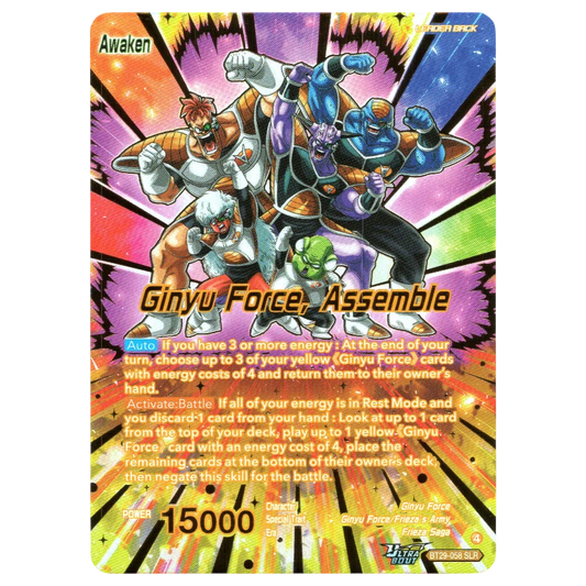 Ginyu Force Assemble BT29-058 SLR Trading Card Bandai