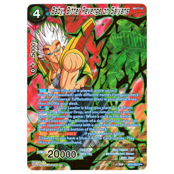 God Grade Dragon Ball Super Masters Baby, Bitter Revenge on Saiyans BT21-062 SPR Special Rare holographic card