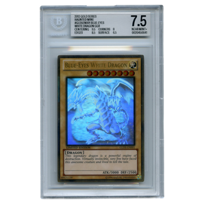 [BGS 7.5] Blue-Eyes White Dragon GLD5-EN001 Ghost/Gold Rare Trading Card Konami