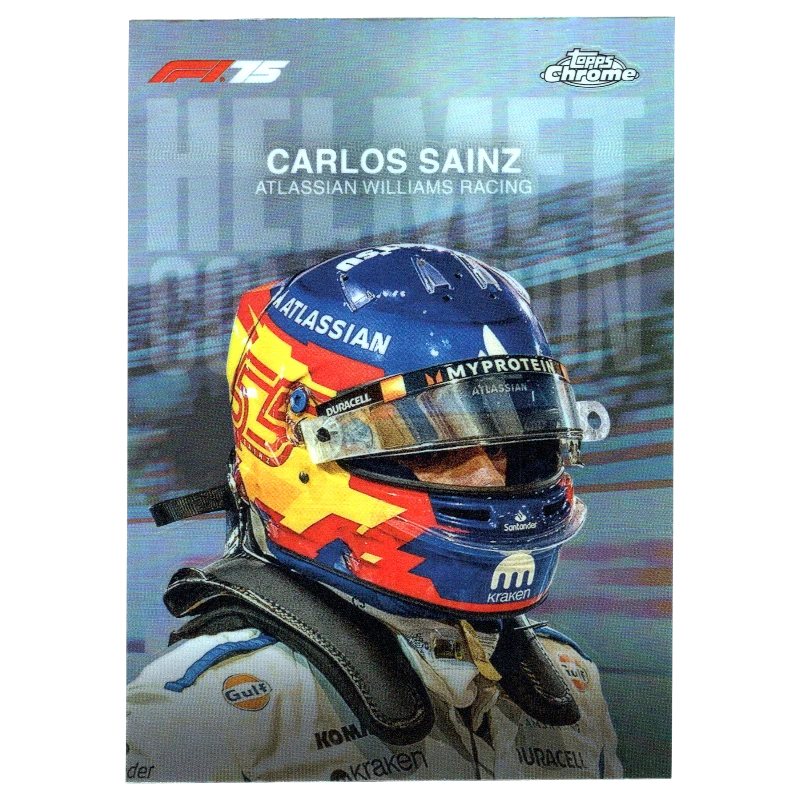 2025 Topps Chrome F1 Carlos Sainz Helmet Collection HC-7 Trading Card Topps