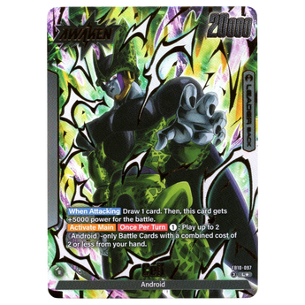 God Grade Dragon Ball Super Fusion World Cell FB10-097 Alternate Art Leader card with green and black design