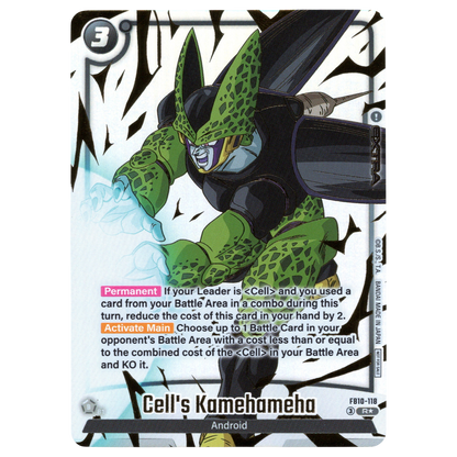 Cell's Kamehameha (Alternate Art) FB10-118 R☆ Trading Card Bandai