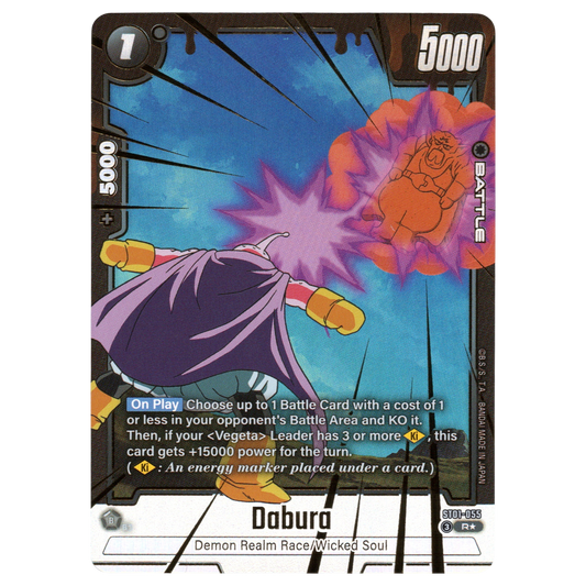 Dabura (Alternate Art) ST01-055 R☆ Trading Card Bandai