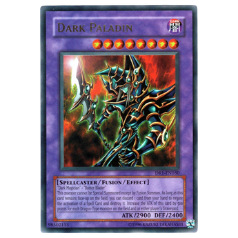 God Grade Dark Paladin DR1-EN160 Ultra Rare Yu-Gi-Oh trading card in near mint condition with purple border