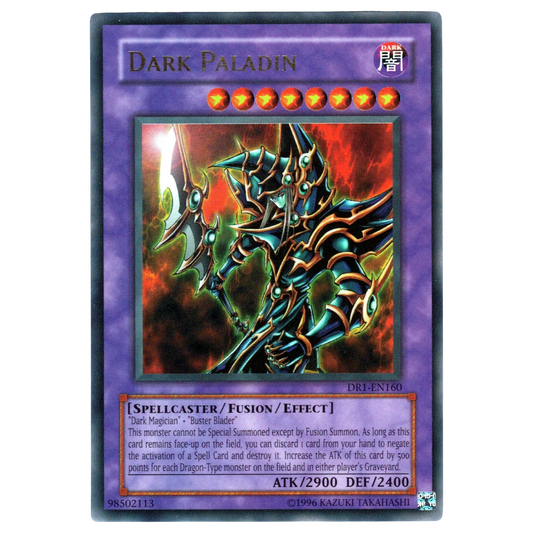 Dark Paladin DR1-EN160 Ultra Rare Trading Card Konami