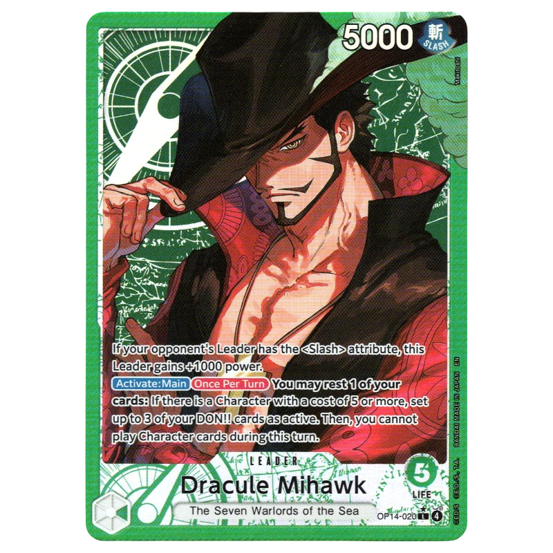 Dracule Mihawk (Alternate Art) OP14-020 L☆ Trading Card Bandai