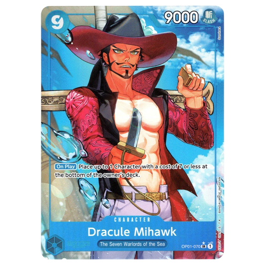 Dracule Mihawk (Alternate Art) OP01-070 SR☆ Trading Card Bandai