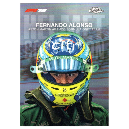 2025 Topps Chrome F1 Fernando Alonso Helmet Collection HC-6 Trading Card Topps