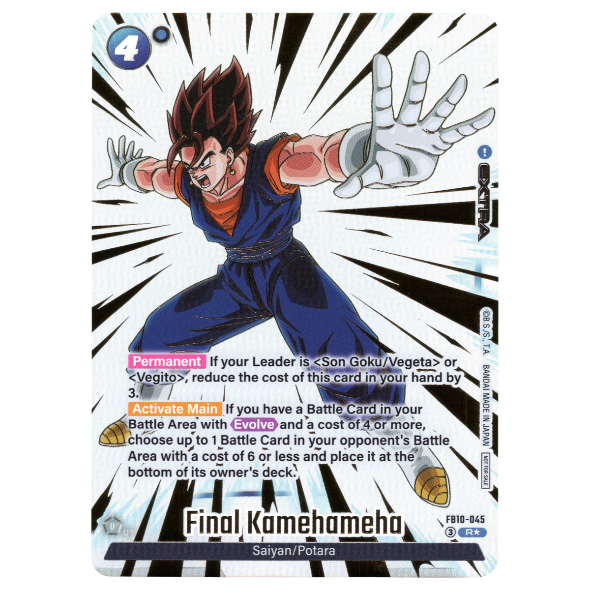 Final Kamehameha (Alternate Art) FB10-045 R☆ Trading Card Bandai