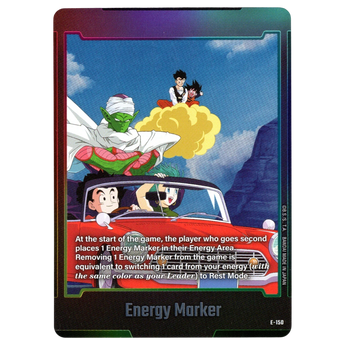 God Grade Dragon Ball Super Fusion World Energy Marker E-150 silver rarity card featuring Piccolo and friends
