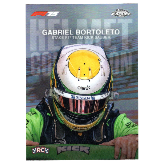 2025 Topps Chrome F1 Gabriel Bortoleto RC Helmet Collection HC-10 Trading Card Topps