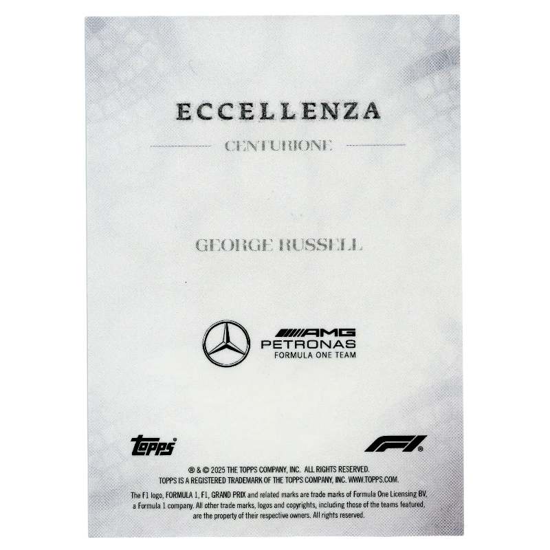 2025 F1 Eccellenza George Russell Centurione Trading Card Topps