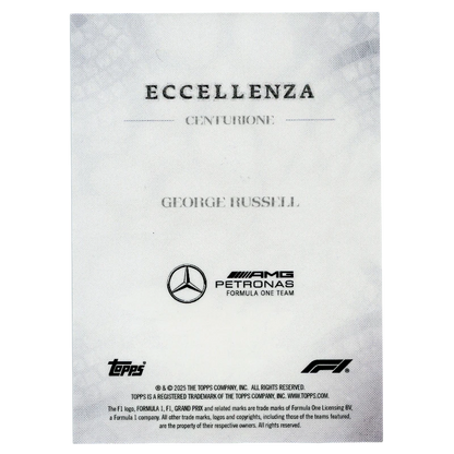 2025 F1 Eccellenza George Russell Centurione Trading Card Topps