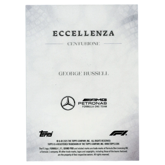 2025 F1 Eccellenza George Russell Centurione Trading Card Topps