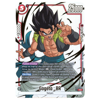 God Grade Gogeta BR alternate art rare trading card from Dragon Ball Super Fusion World set FB09-006