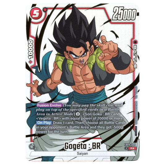 Gogeta : BR (Alternate Art) FB09-006 R☆ Trading Card Bandai