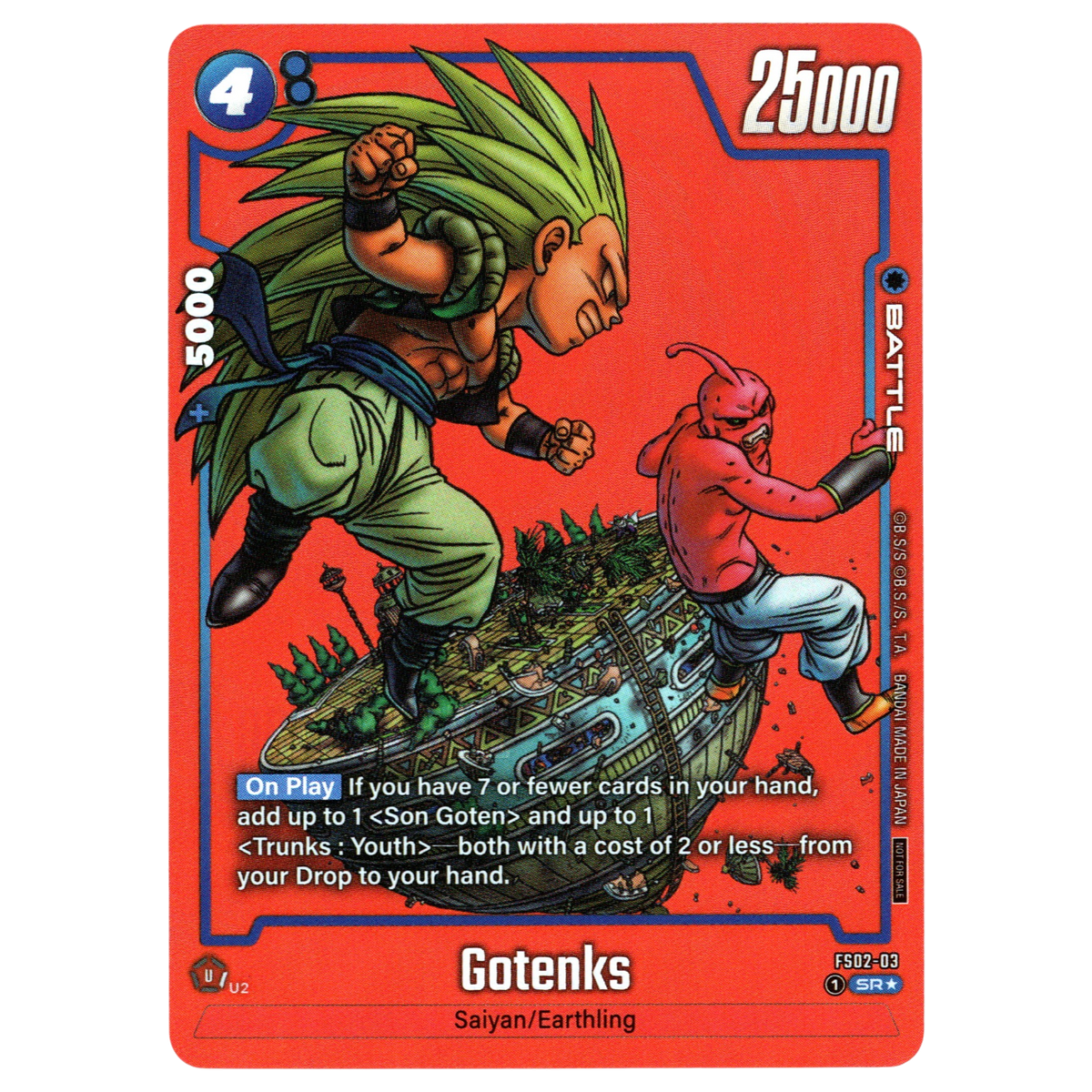 Gotenks (Manga Alternate Art) FS02-03 SR☆ Trading Card Bandai