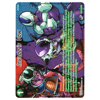 God Grade Invader's Vow BT17-147 SCR Secret Rare Dragon Ball Super Masters card featuring Frieza and Cooler