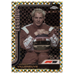 2025 Topps Chrome F1 Jacques Villeneuve Legends Gold Refractor 03/50 #163