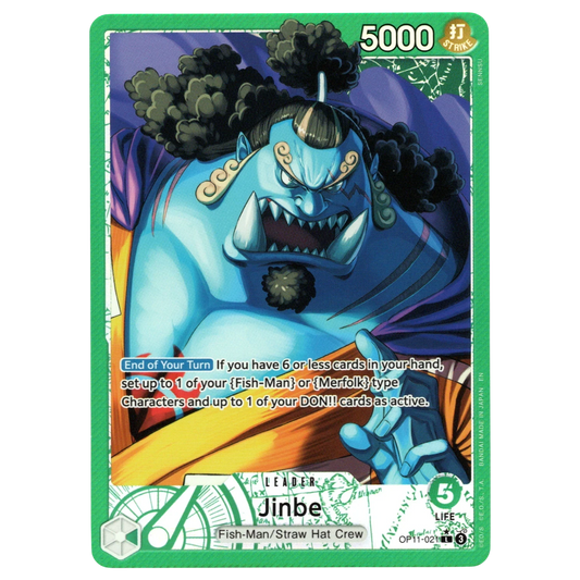Jinbe (Alternate Art) OP11-021 L☆ Trading Card Bandai