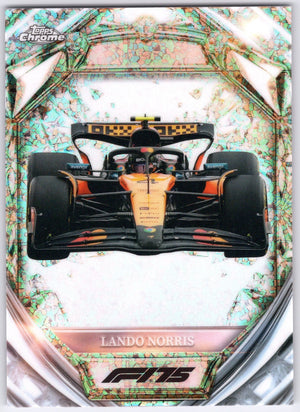 2025 Topps Chrome F1 Lando Norris McLaren Car Diamond 75th Anniversary D75-25