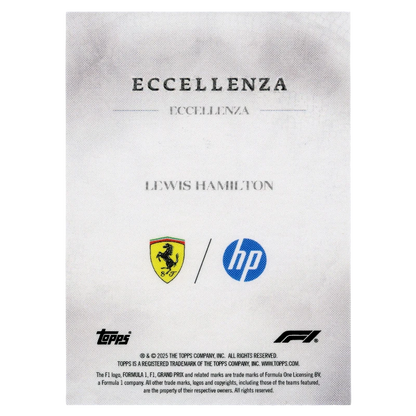 2025 F1 Eccellenza Lewis Hamilton Eccellenza Trading Card Topps