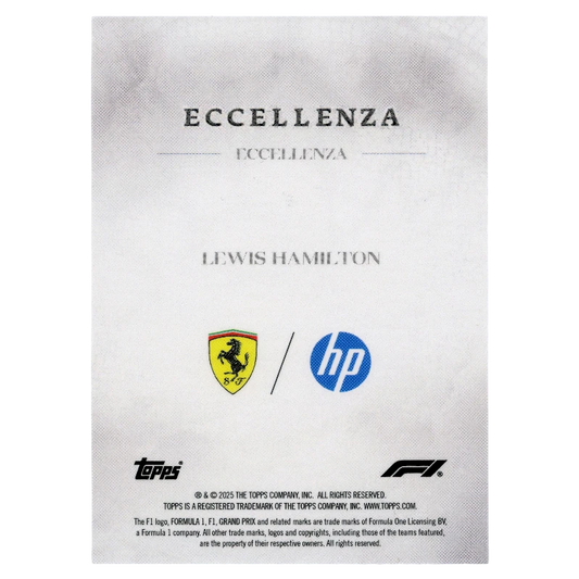 2025 F1 Eccellenza Lewis Hamilton Eccellenza Trading Card Topps