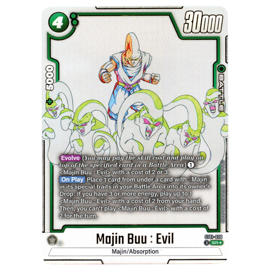 Majin Buu : Evil (Alternate Art) ST01-036 SR☆ Trading Card Bandai