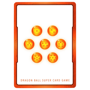 God Grade Masters Energy Marker (Gold) M-19 Dragon Ball Super card featuring seven orange dragon balls with red stars.