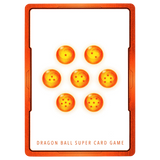 God Grade Masters Energy Marker (Gold) M-19 Dragon Ball Super card featuring seven orange dragon balls with red stars.