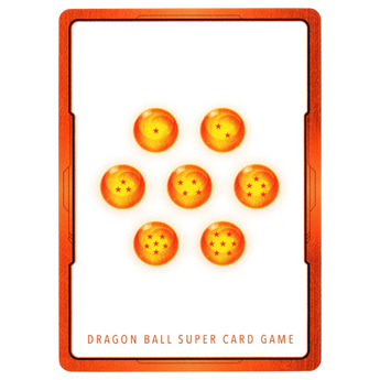 God Grade Masters Energy Marker (Gold) M-19 Dragon Ball Super card featuring seven orange dragon balls with red stars.