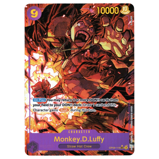 Monkey.D.Luffy (Alternate Art) OP09-119 SEC☆ Trading Card Bandai