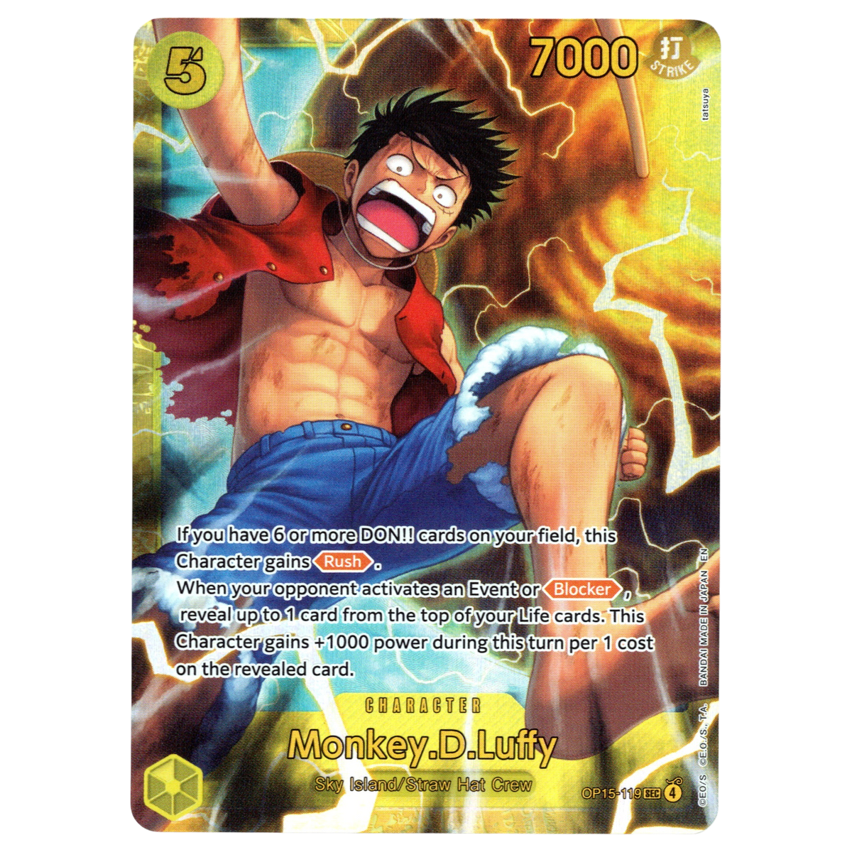 Monkey.D.Luffy OP15-119 SEC Trading Card Bandai