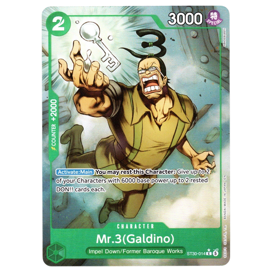 Mr.3(Galdino) (Full Art) ST30-014 C☆ Trading Card Bandai