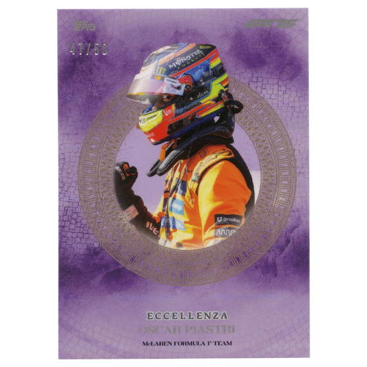 2025 Topps Eccellenza F1 Oscar Piastri Helmet 47/50 Trading Card Topps