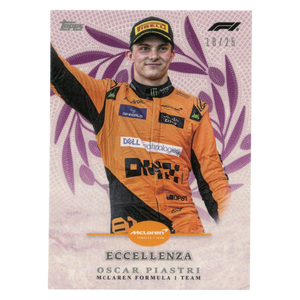 2024 Topps Eccellenza F1 Oscar Piastri Trionfo Purple Parallel McLaren Papaya 18/25