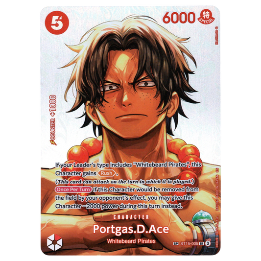 Portgas.D.Ace (SP) ST15-005 SR Trading Card Bandai