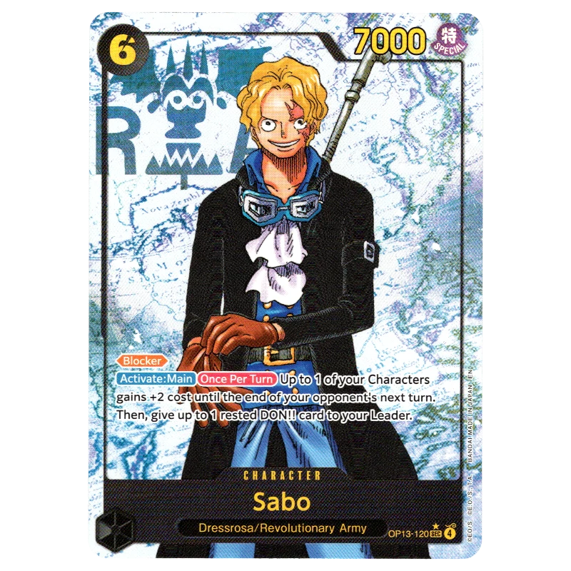 Sabo (Parallel) OP13-120 SEC☆ Trading Card Bandai