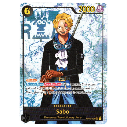 Sabo (Parallel) OP13-120 SEC☆ Trading Card Bandai