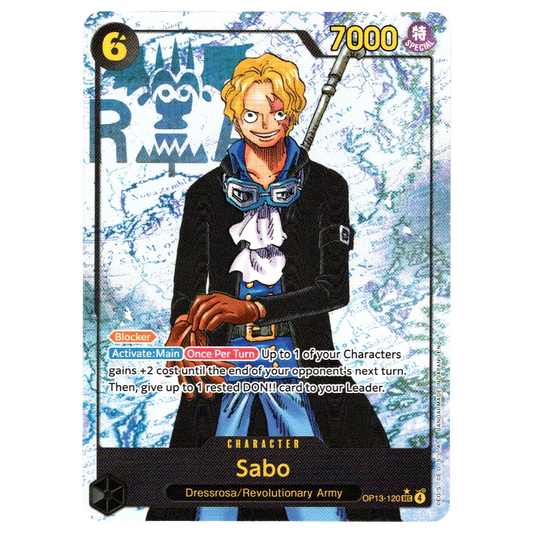Sabo (Parallel) OP13-120 SEC☆ Trading Card Bandai