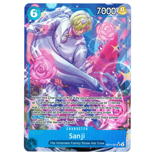 Sanji (Alternate Art) OP11-051 SR☆ Trading Card Bandai