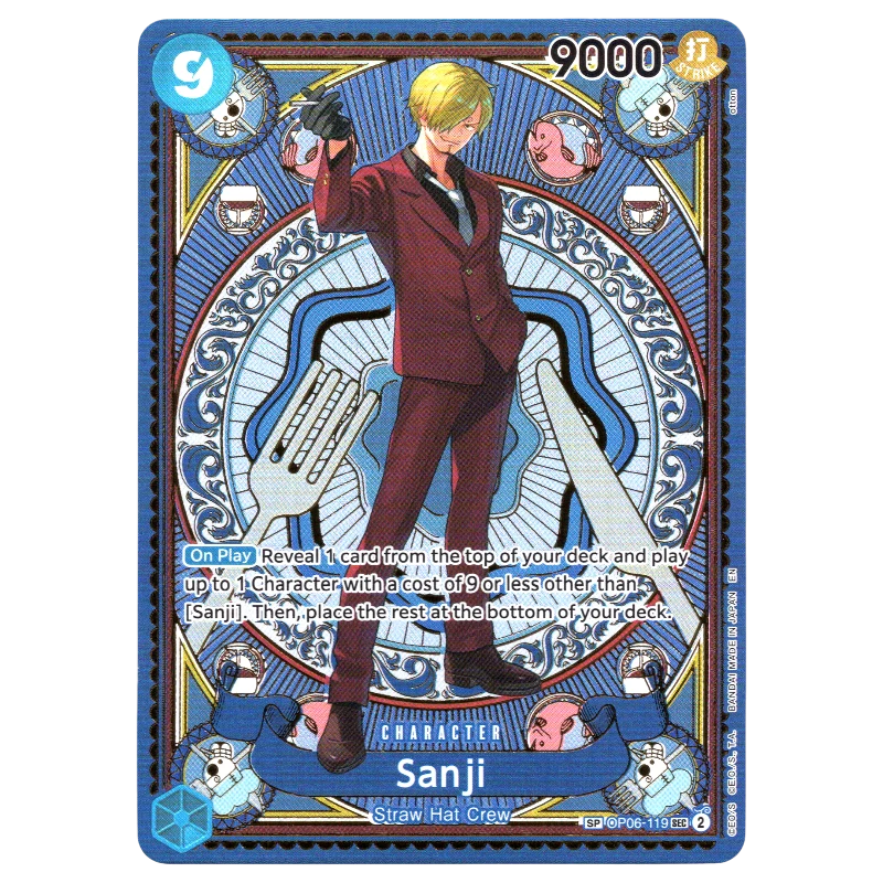 Sanji (SP) OP06-119 SEC Trading Card Bandai