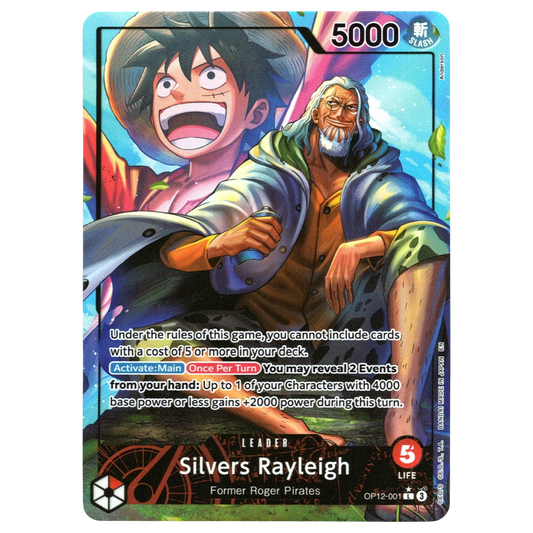 Silvers Rayleigh (Alternate Art) OP12-001 L☆ Trading Card Bandai