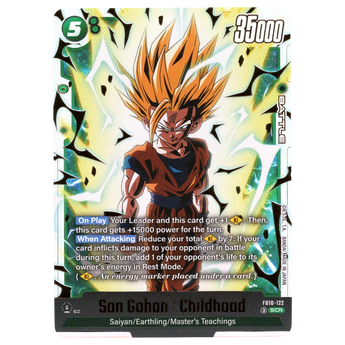 God Grade Dragon Ball Super Fusion World Son Gohan Childhood FB10-122 SCR Secret Rare trading card