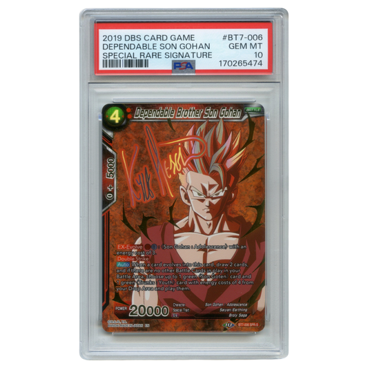 [PSA 10] Dependable Brother Son Gohan (Dragon Ball Signature) BT7-006 SPR Trading Card Bandai
