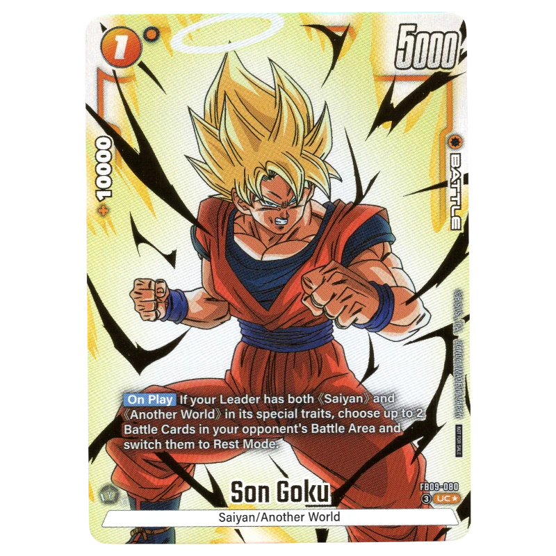 Son Goku (Alternate Art) FB09-080 UC☆ Trading Card Bandai