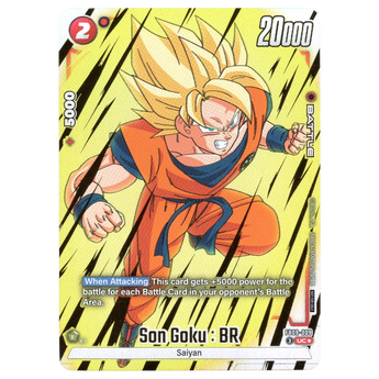 God Grade Dragon Ball Super Fusion World Son Goku FB09-009 UC alternate art card featuring a dynamic battle pose.