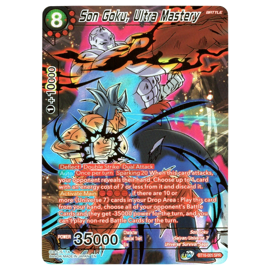 Son Goku, Ultra Mastery BT16-005 SPR Trading Card Bandai
