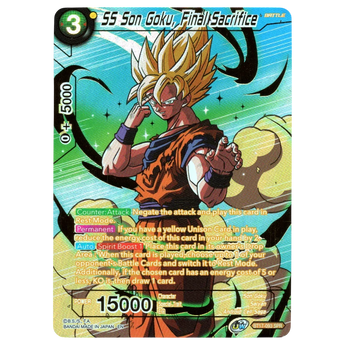 God Grade SS Son Goku Final Sacrifice BT17-093 SPR Dragon Ball Super card with holographic foil finish